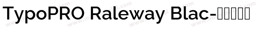 TypoPRO Raleway Blac字体转换